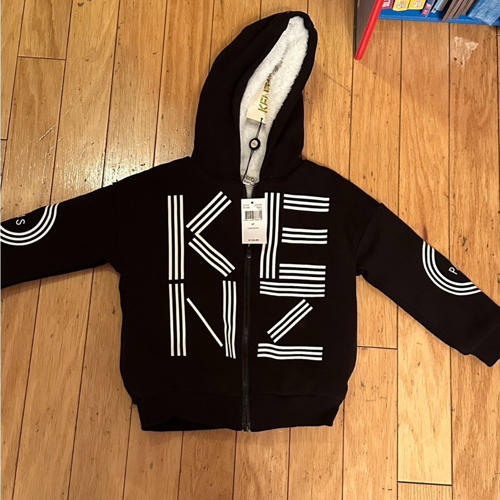 New Boys Girls Kenzo Lined Hoodie Sweater Sz 4